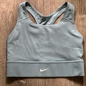 Nike Women's Padded Pro Longline Sports Bra, M, Light Blue